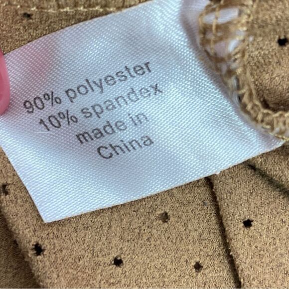 Lane‎ Bryant Perforated Microfiber V Neck Short Sleeve Shirt Tan 18 20 - Picture 9 of 10